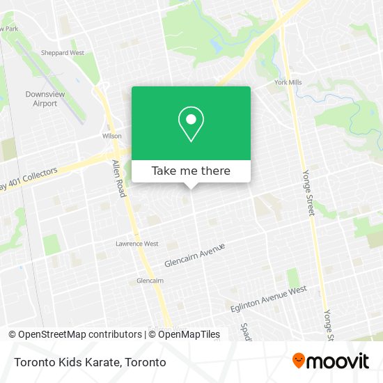 Toronto Kids Karate map