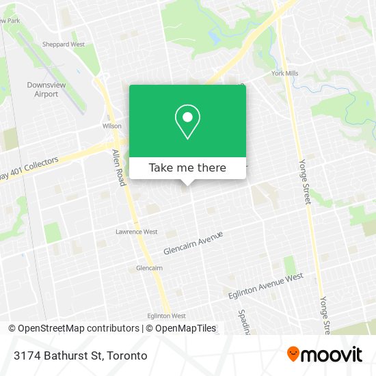 3174 Bathurst St map