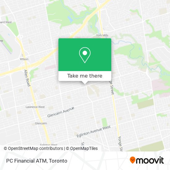 PC Financial ATM map