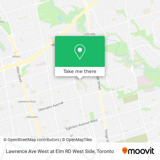 Lawrence Ave West at Elm RD West Side map