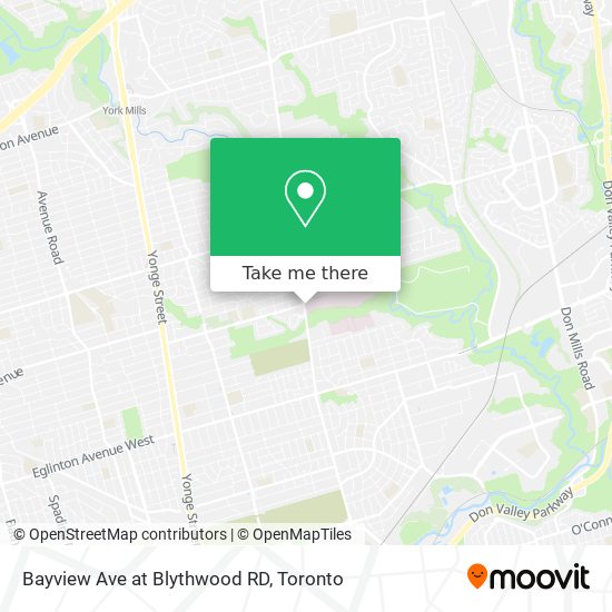 Bayview Ave at Blythwood RD map