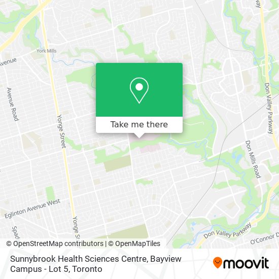 Sunnybrook Health Sciences Centre, Bayview Campus - Lot 5 map
