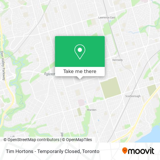 Tim Hortons - Temporarily Closed map