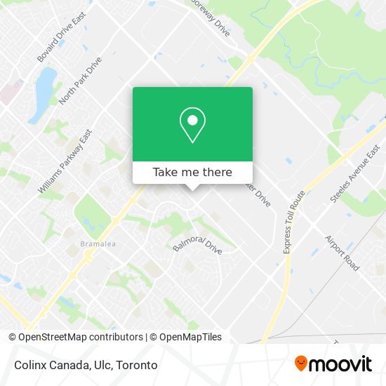 Colinx Canada, Ulc map