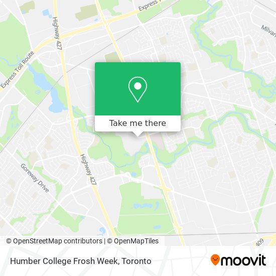 Humber College Frosh Week map