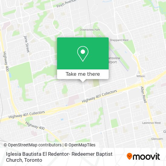 Iglesia Bautista El Redentor- Redeemer Baptist Church map