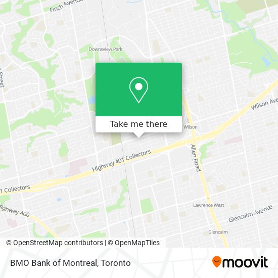 BMO Bank of Montreal map