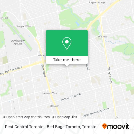 Pest Control Toronto - Bed Bugs Toronto map
