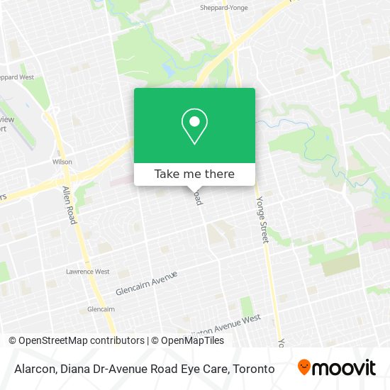 Alarcon, Diana Dr-Avenue Road Eye Care map