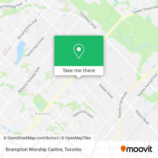 Brampton Worship Centre map