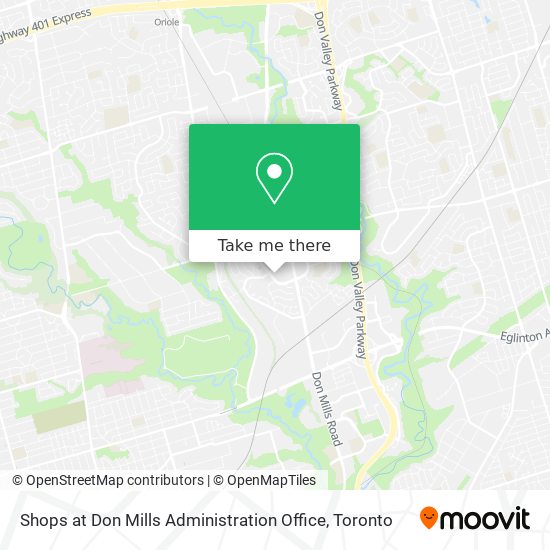 Shops at Don Mills Administration Office map