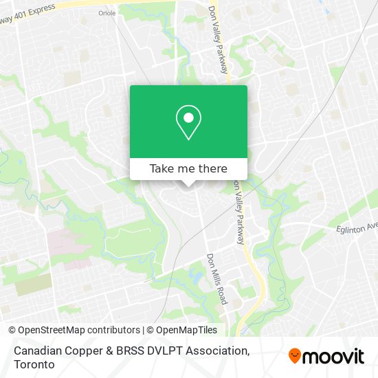 Canadian Copper & BRSS DVLPT Association map