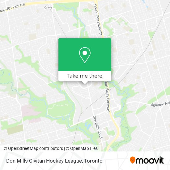 Don Mills Civitan Hockey League map