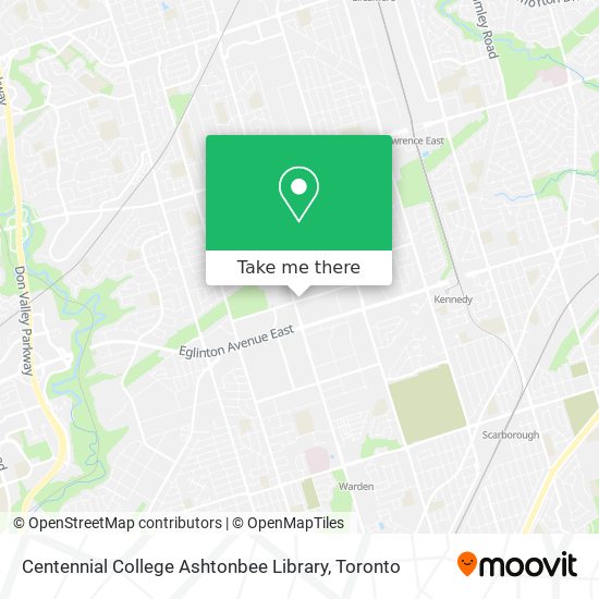 Centennial College Ashtonbee Library map