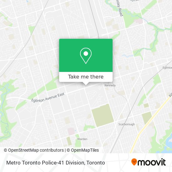 Metro Toronto Police-41 Division map