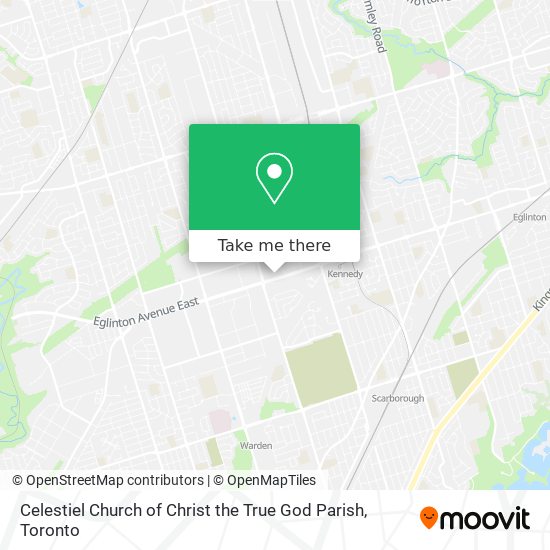 Celestiel Church of Christ the True God Parish map