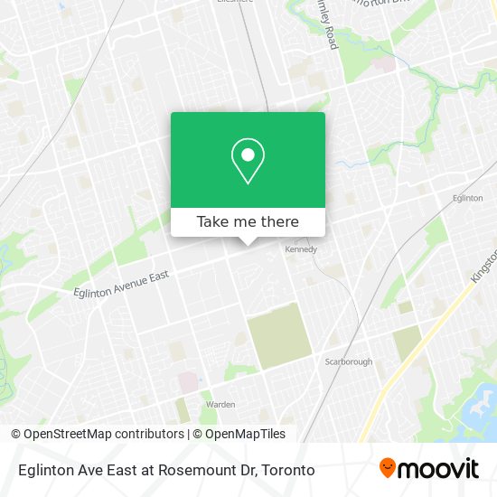 Eglinton Ave East at Rosemount Dr map