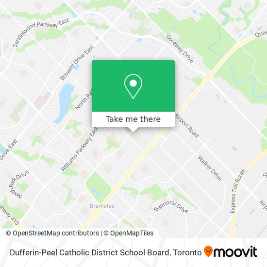 Dufferin-Peel Catholic District School Board map