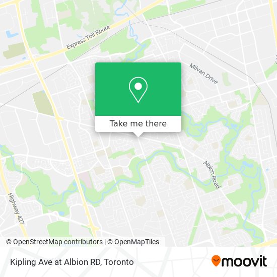 Kipling Ave at Albion RD map