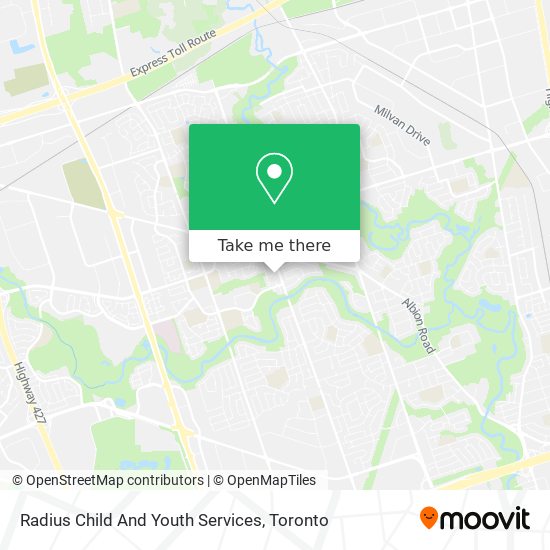 Radius Child And Youth Services map