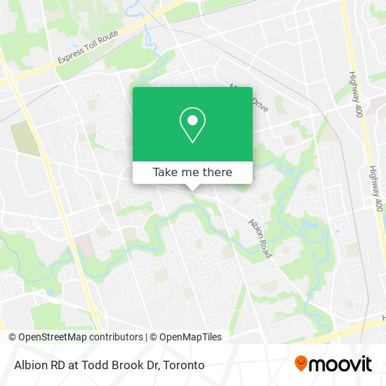 Albion RD at Todd Brook Dr map