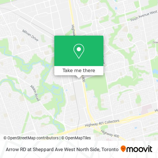 Arrow RD at Sheppard Ave West North Side map