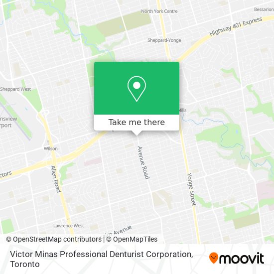 Victor Minas Professional Denturist Corporation map