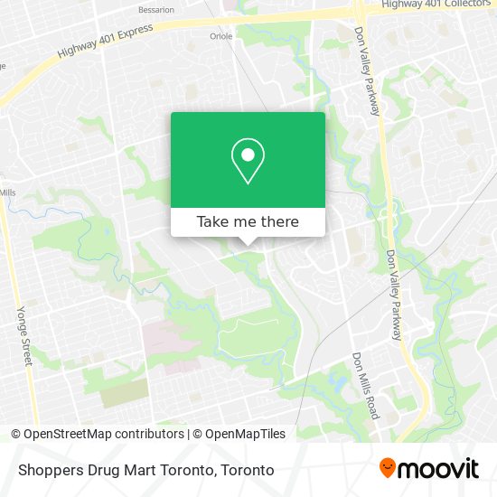 Shoppers Drug Mart Toronto map