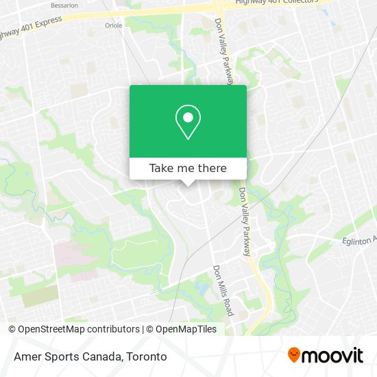 Amer Sports Canada map