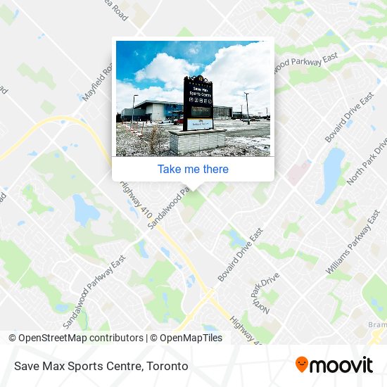 Save Max Sports Centre map