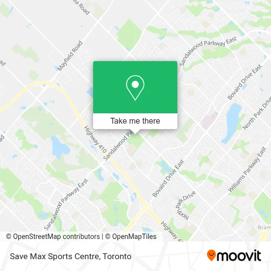 Save Max Sports Centre map