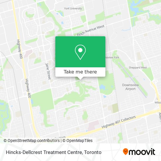 Hincks-Dellcrest Treatment Centre map