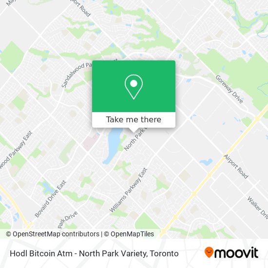 Hodl Bitcoin Atm - North Park Variety map