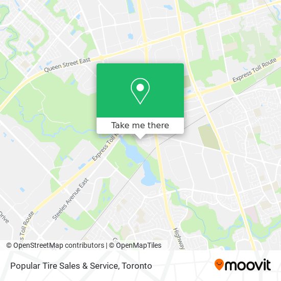 Popular Tire Sales & Service map