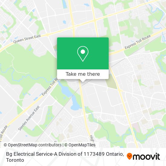 Bg Electrical Service-A Division of 1173489 Ontario map