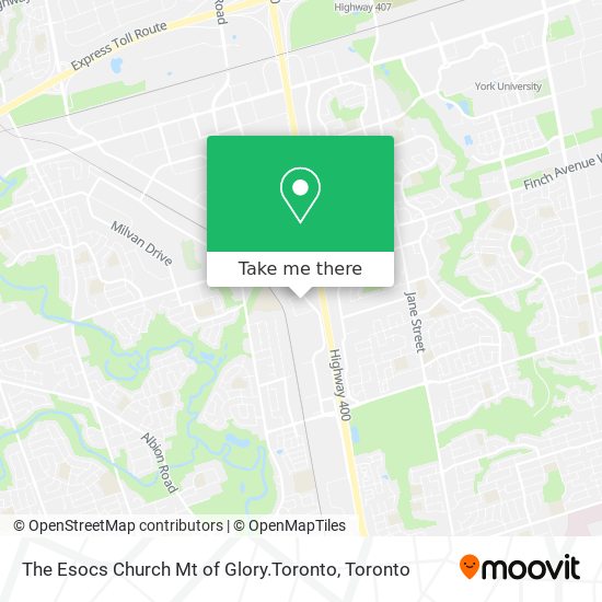 The Esocs Church Mt of Glory.Toronto plan