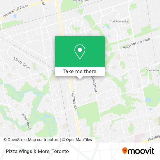 Pizza Wings & More map