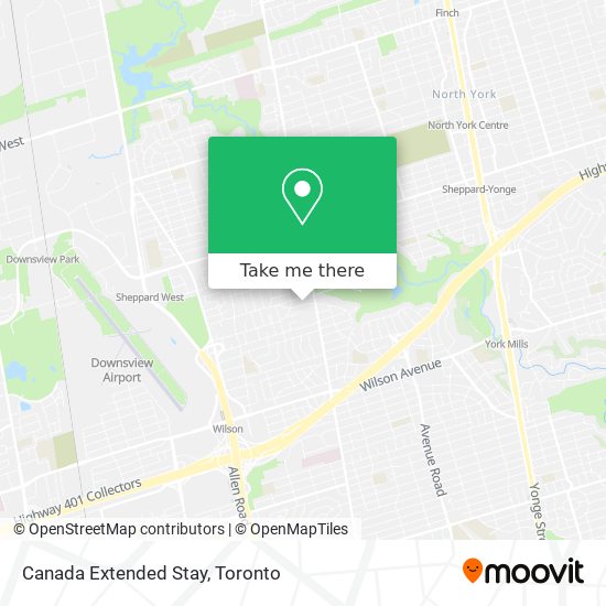 Canada Extended Stay map