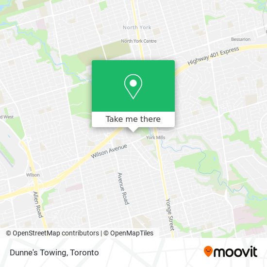 Dunne's Towing map