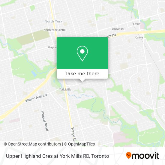 Upper Highland Cres at York Mills RD plan