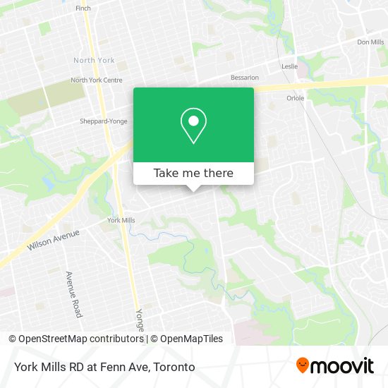 York Mills RD at Fenn Ave map