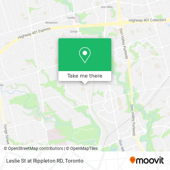 Leslie St at Rippleton RD map