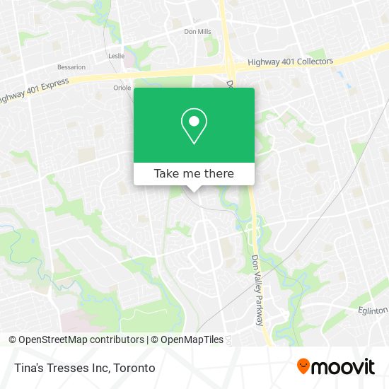 Tina's Tresses Inc map