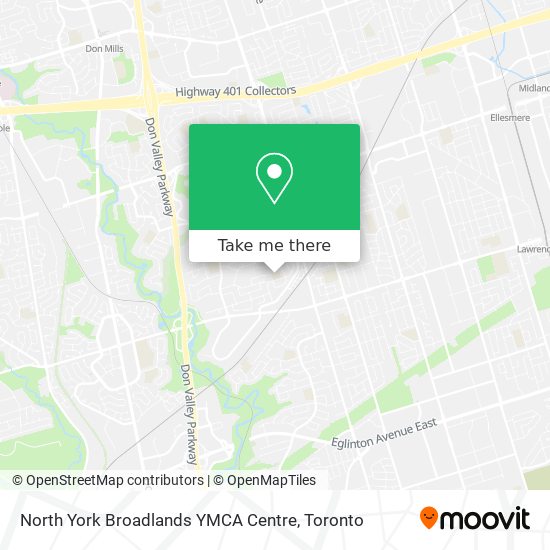 North York Broadlands YMCA Centre map