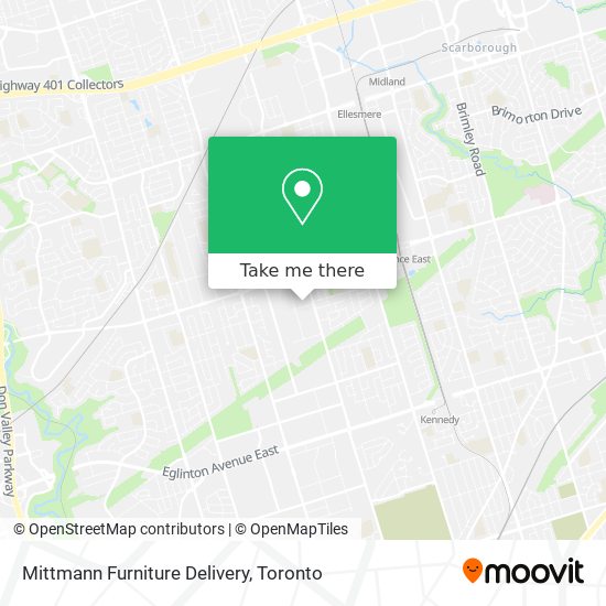 Mittmann Furniture Delivery map