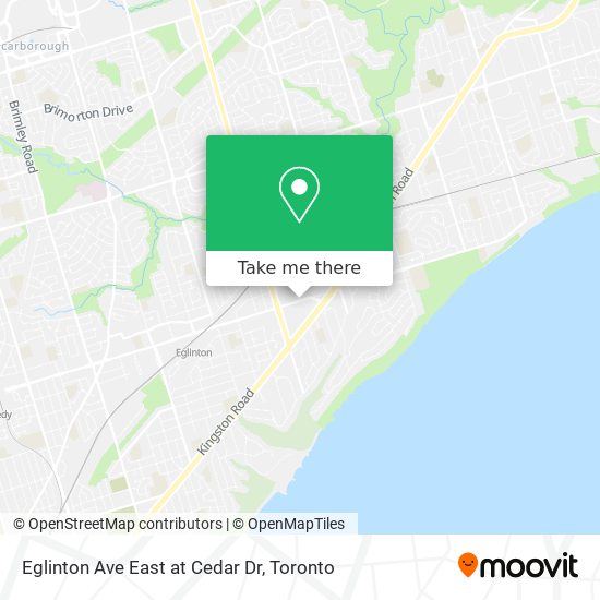 Eglinton Ave East at Cedar Dr map