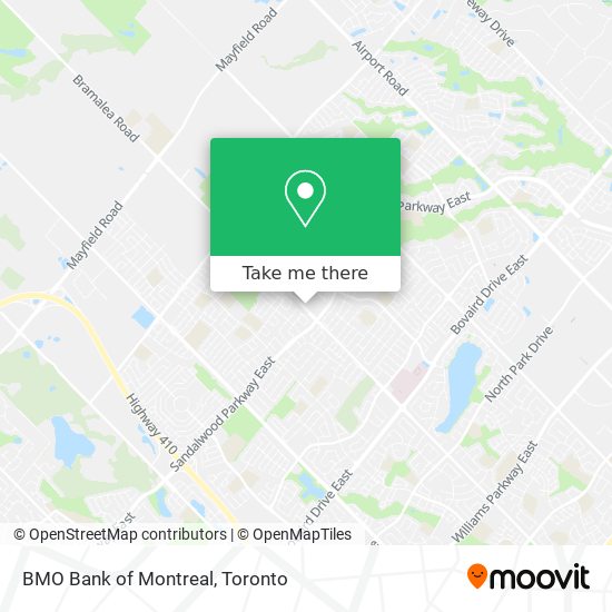 BMO Bank of Montreal map