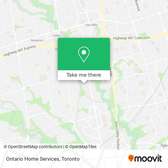 Ontario Home Services map