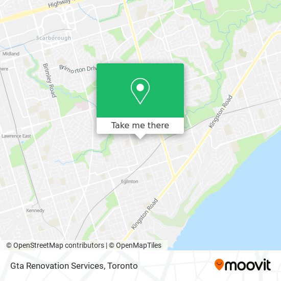 Gta Renovation Services map