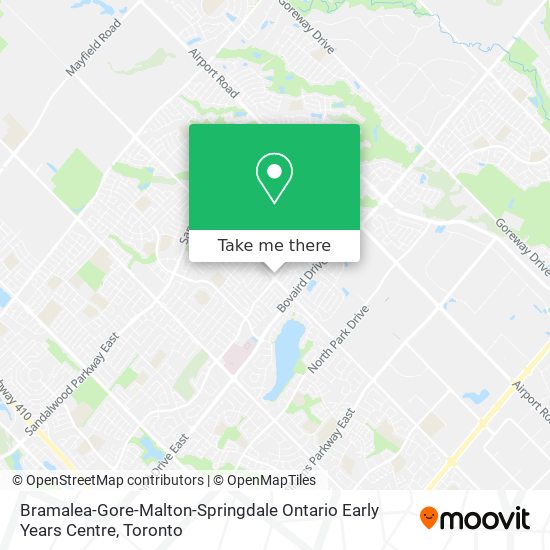 Bramalea-Gore-Malton-Springdale Ontario Early Years Centre map